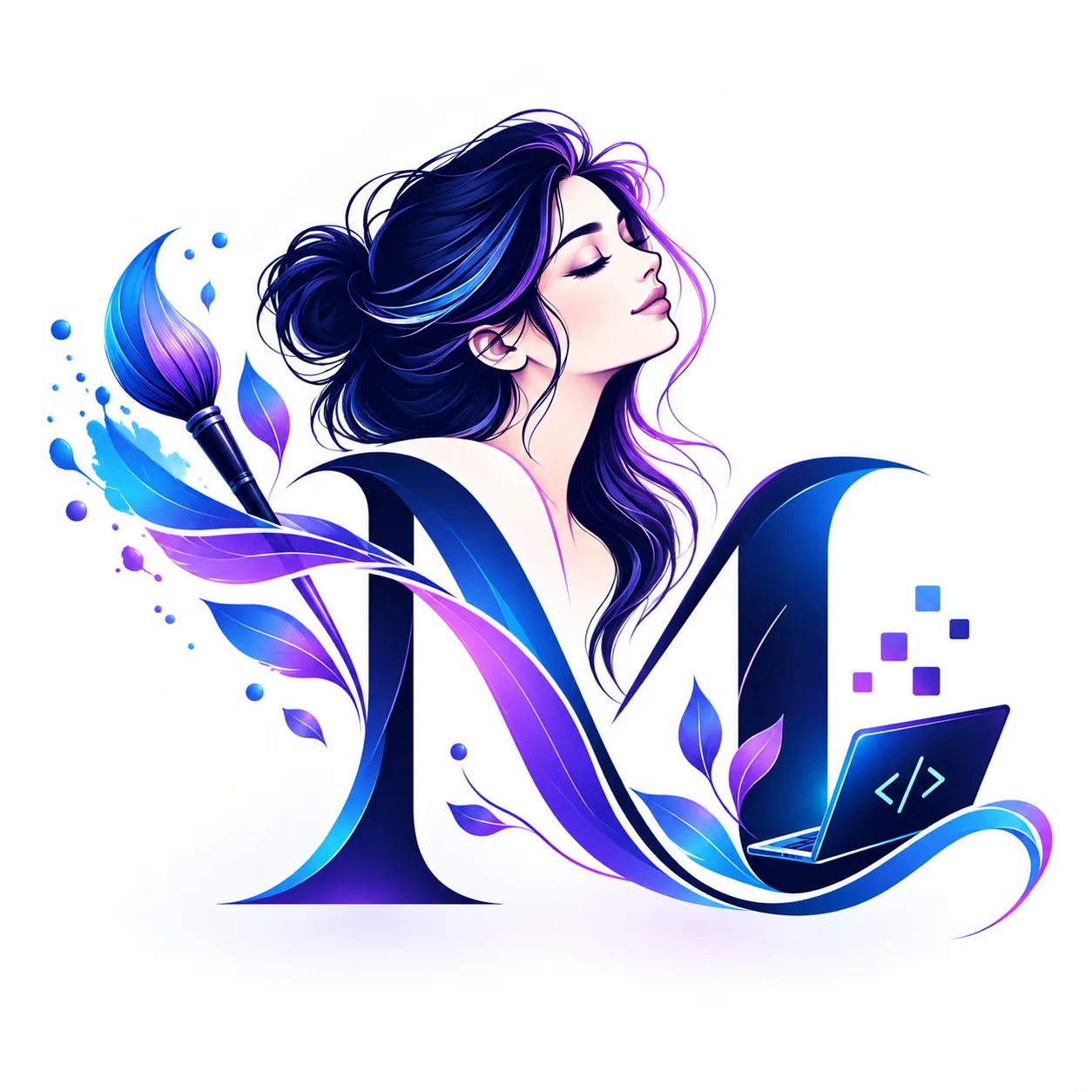 Artistic Tech M with Serene Portrait